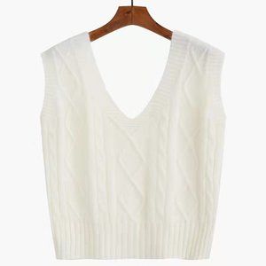 (Sold) Cashmere White Vest